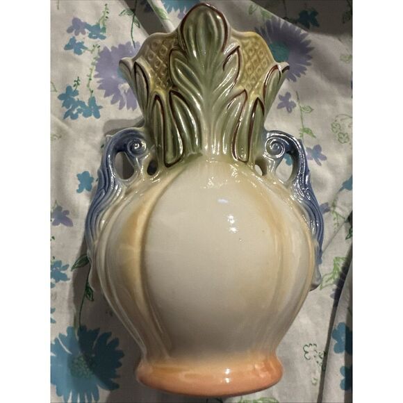Vintage 446 Brazil‎ Made Flower Vase Lusterware Art Pottery Rio De Janiero ❤️j8 - Picture 4 of 5